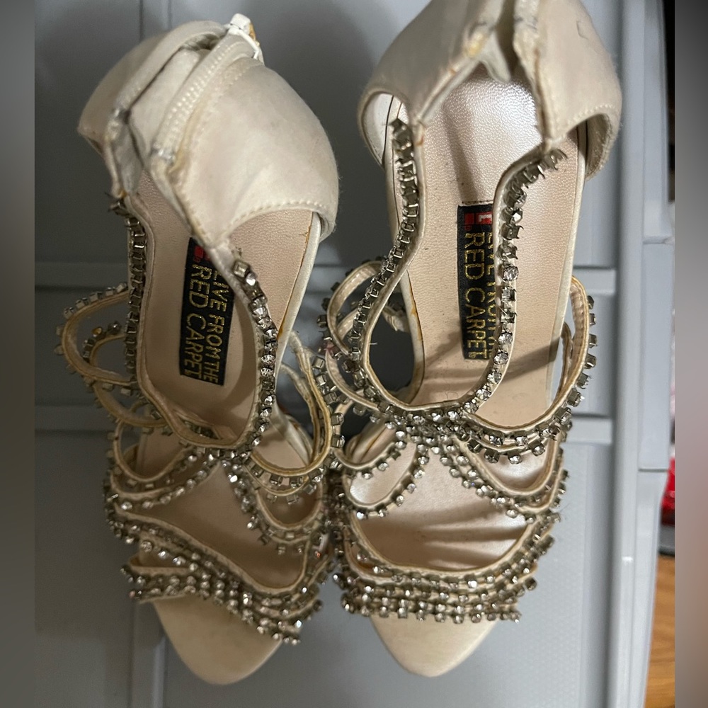 Rhinestone strappy stilettos